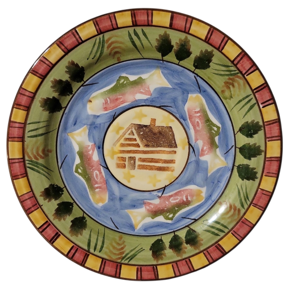 Vtg Home Trends Bella Ceramica Timberline Earthenware Salad Dessert Plate